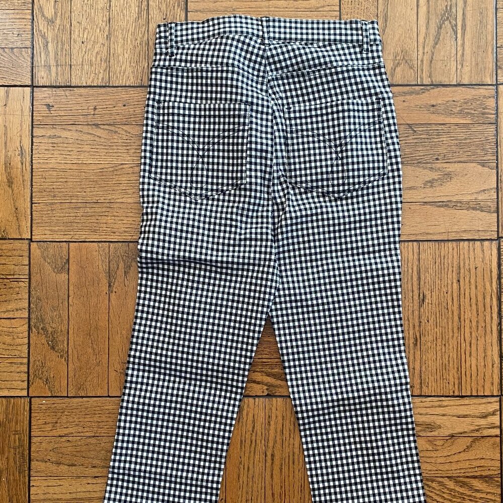 Unique Vintage high waisted black/white gingham capris size S - Picture 4 of 4
